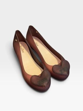 Cute Jelly Heart Ballet Flats